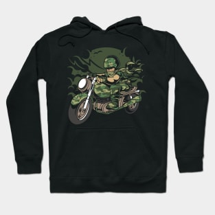 Army Motorcycle Ride Hoodie